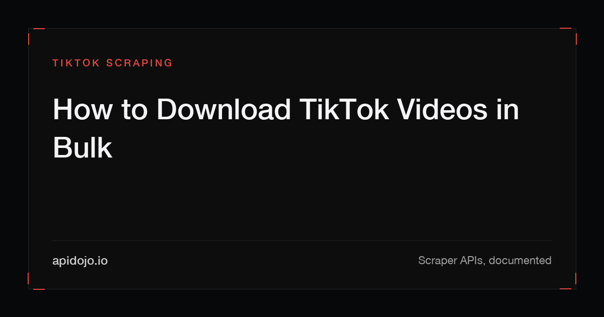 Cover card reading 'How to Download TikTok Videos in Bulk'