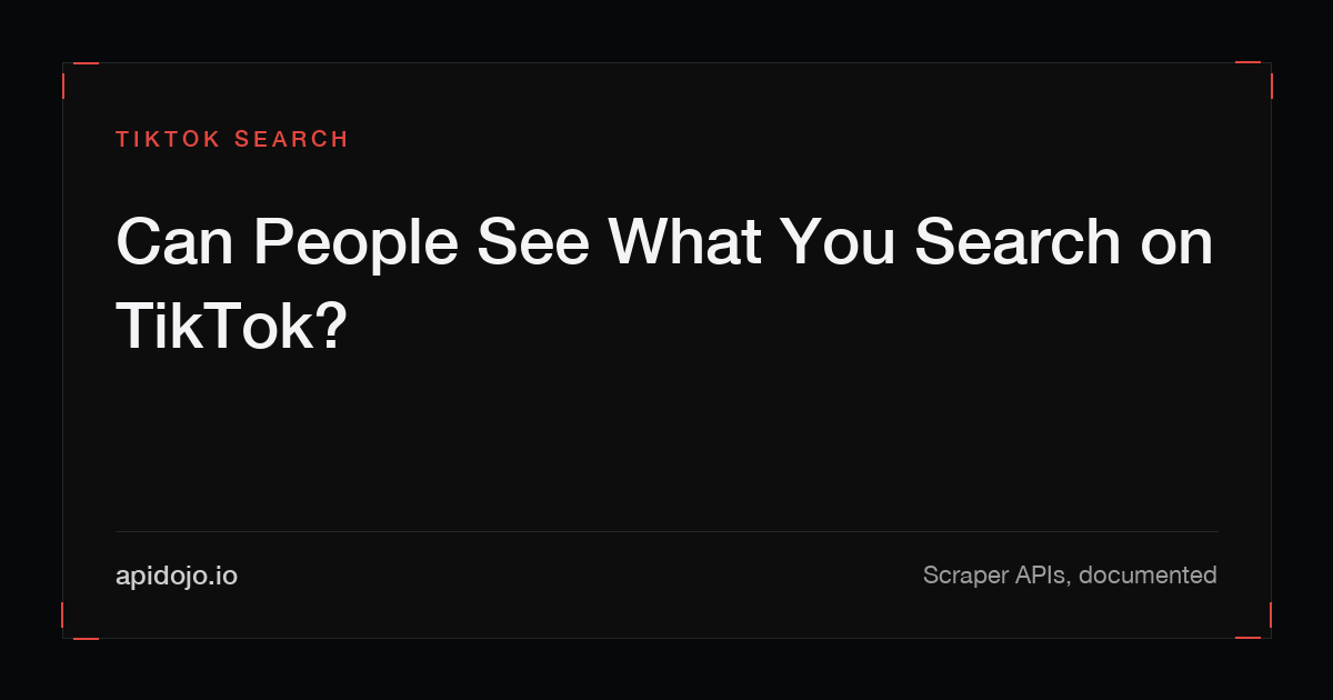 Cover card reading 'Can People See What You Search on TikTok?'