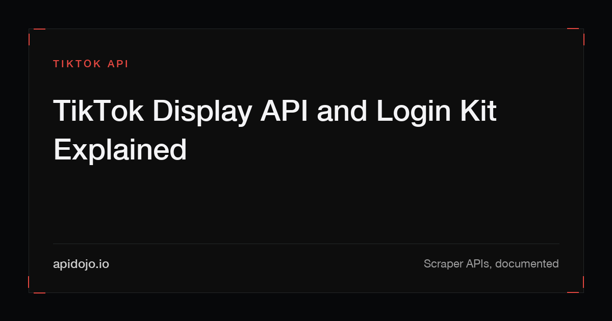 Cover card reading 'TikTok Display API and Login Kit Explained'