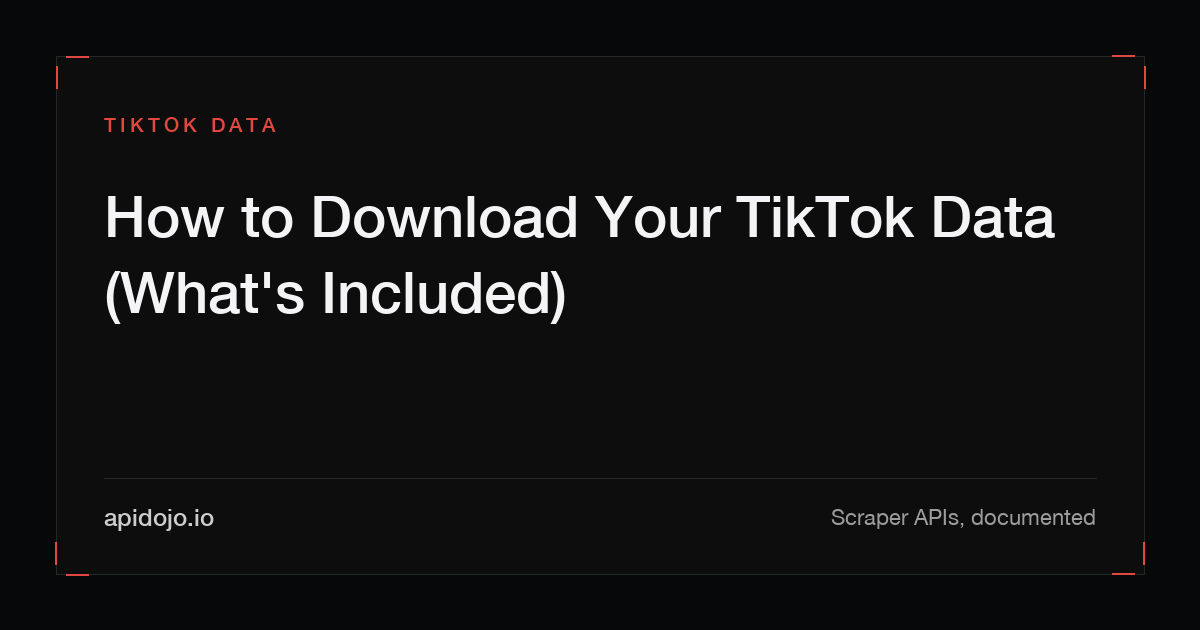 Cover card reading 'How to Download Your TikTok Data (What's Included)'
