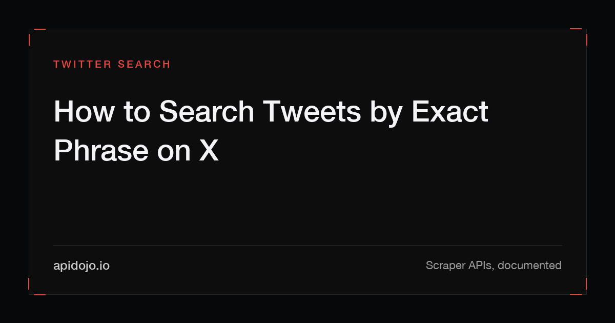 Cover card reading 'How to Search Tweets by Exact Phrase on X'