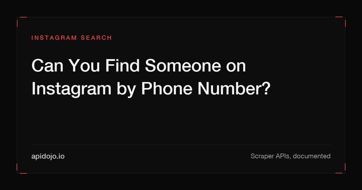 Cover card reading 'Can You Find Someone on Instagram by Phone Number?'