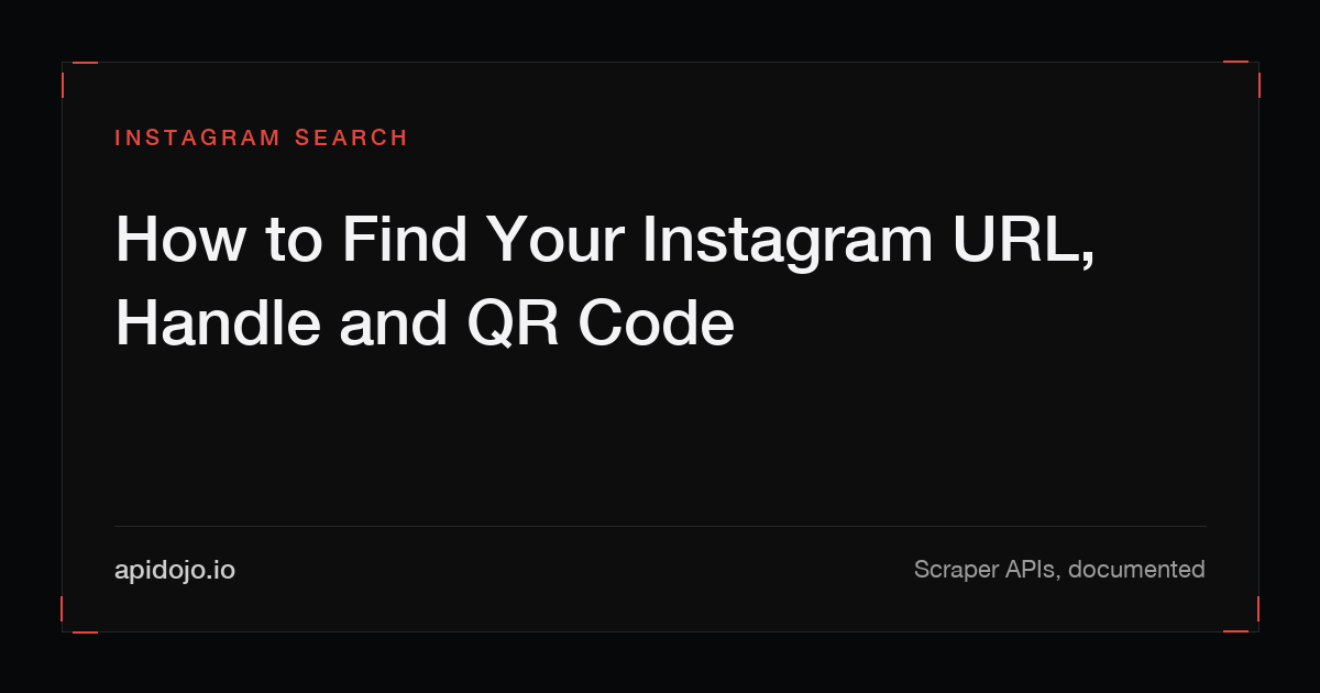 Cover card reading 'How to Find Your Instagram URL, Handle and QR Code'