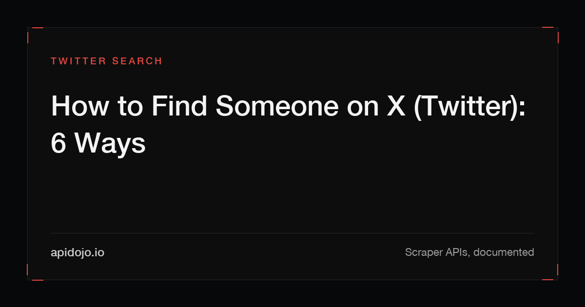 Cover card reading 'How to Find Someone on X (Twitter): 6 Ways'