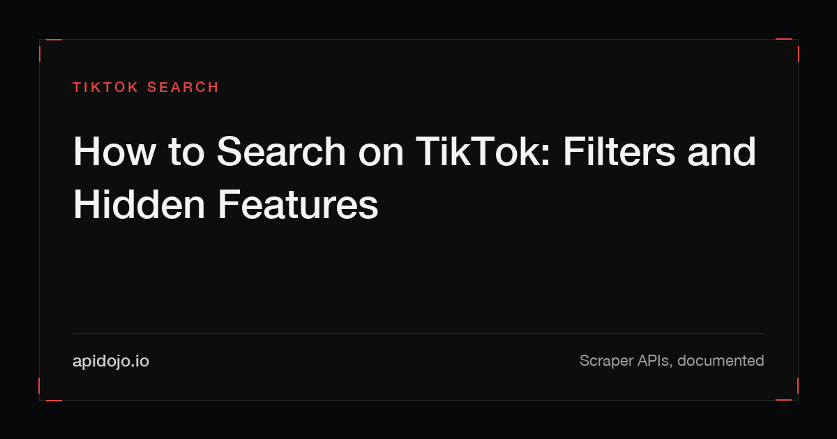 Cover card reading 'How to Search on TikTok: Filters and Hidden Features'