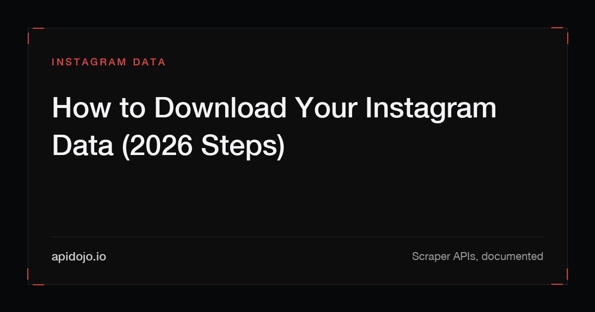 Cover card reading 'How to Download Your Instagram Data (2026 Steps)'