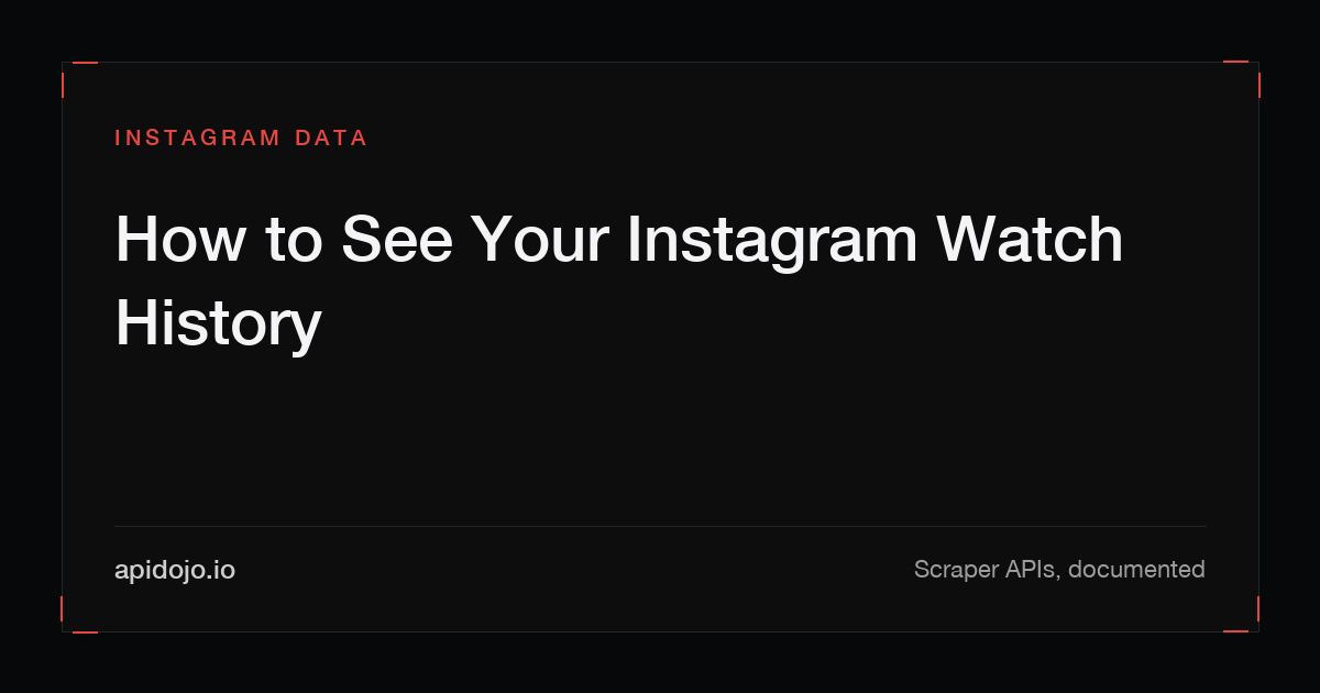 Cover card reading 'How to See Your Instagram Watch History'