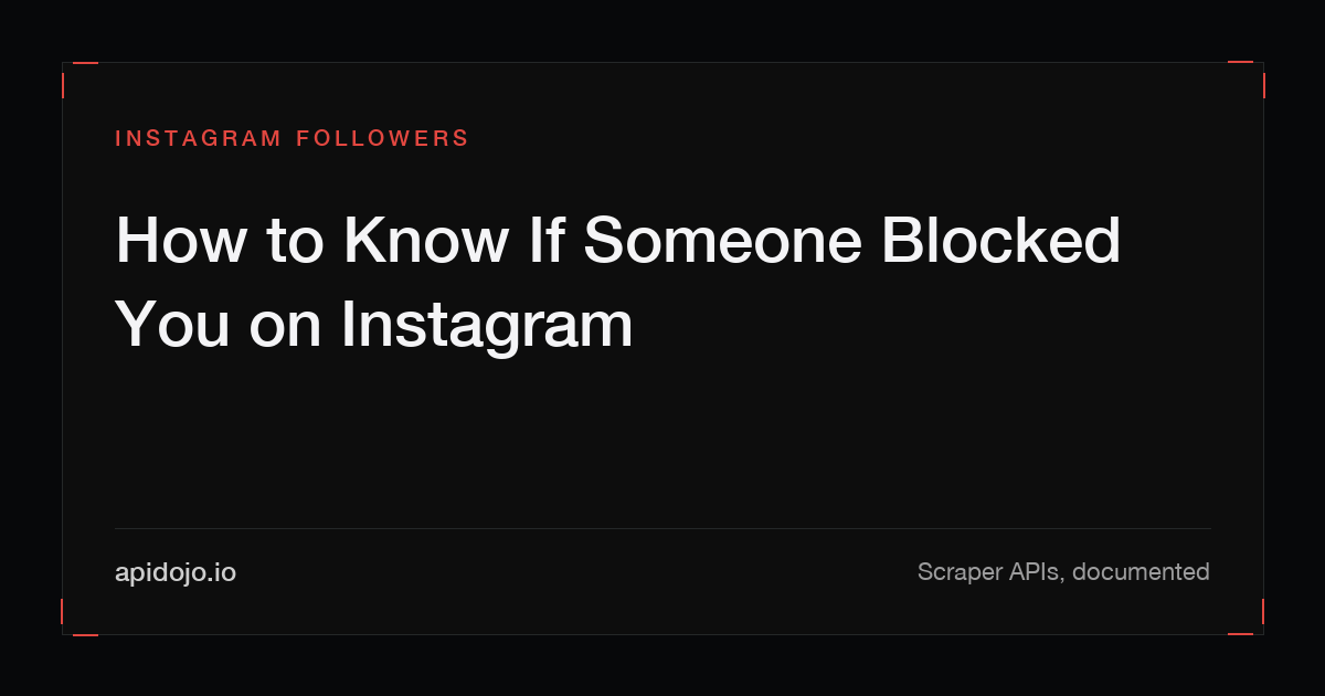 Cover card reading 'How to Know If Someone Blocked You on Instagram'