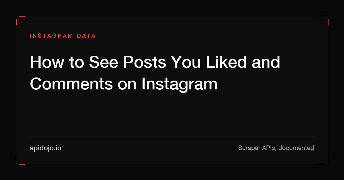 Cover card reading 'How to See Posts You Liked and Comments on Instagram'