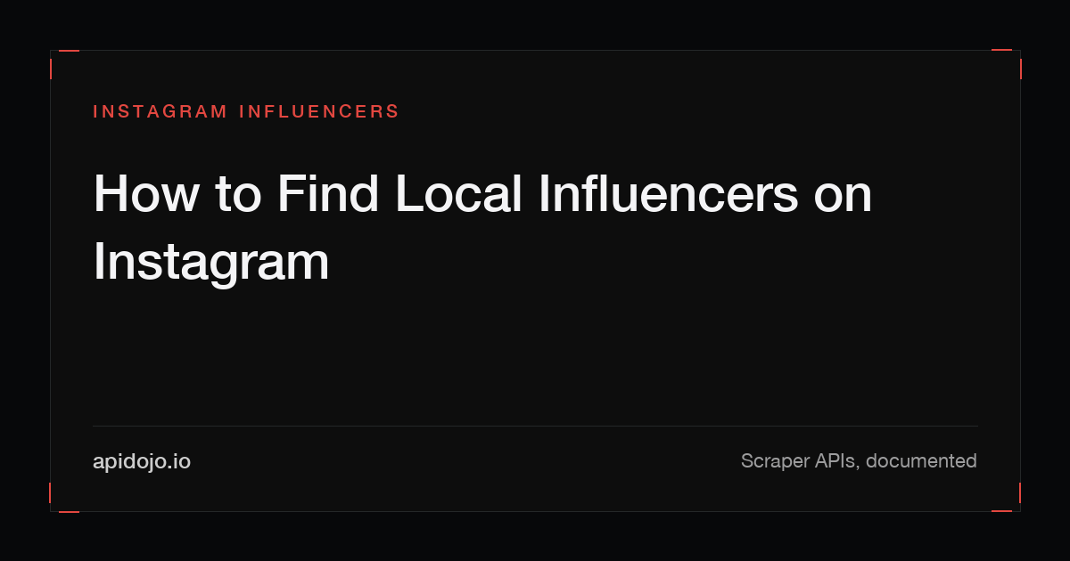 Cover card reading 'How to Find Local Influencers on Instagram'
