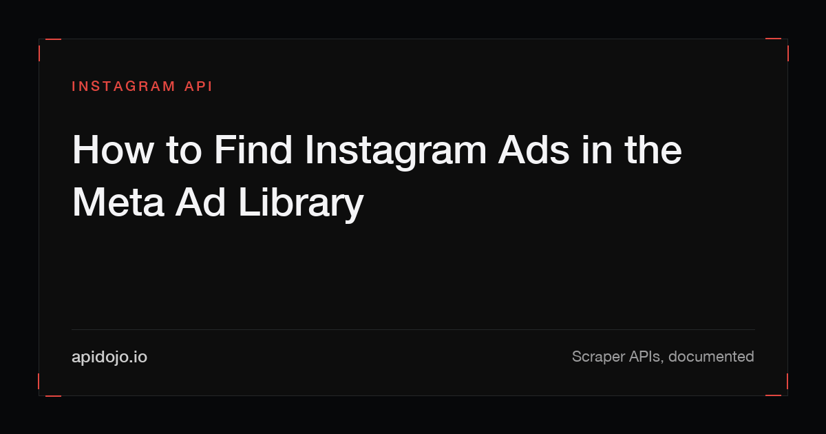 Cover card reading 'How to Find Instagram Ads in the Meta Ad Library'