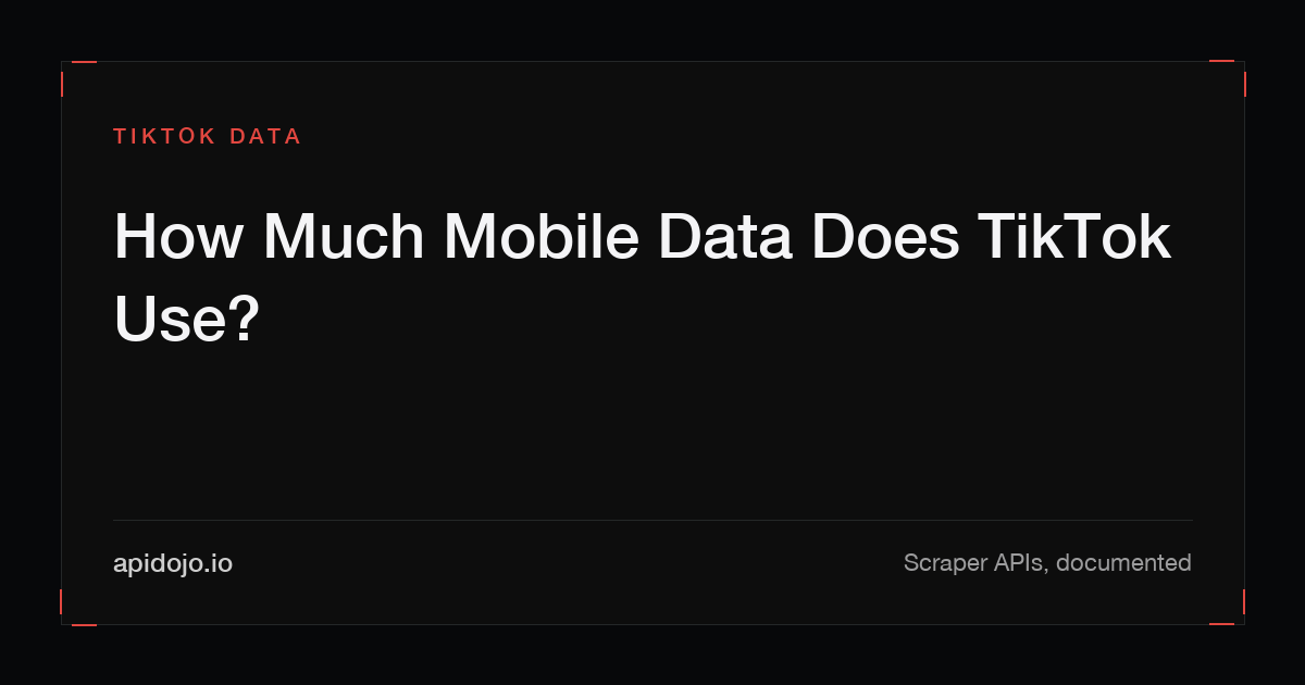 Cover card reading 'How Much Mobile Data Does TikTok Use?'