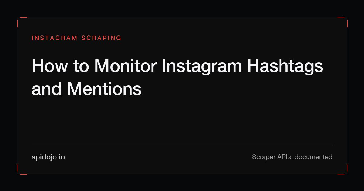 Cover card reading 'How to Monitor Instagram Hashtags and Mentions'