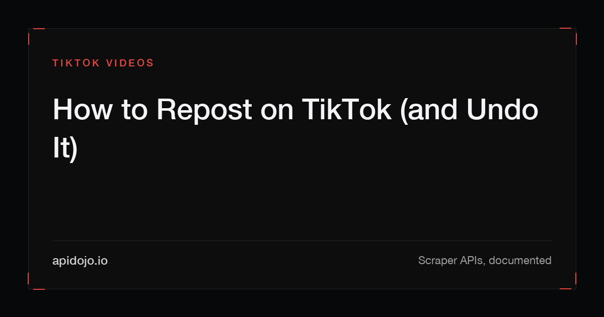 Cover card reading 'How to Repost on TikTok (and Undo It)'