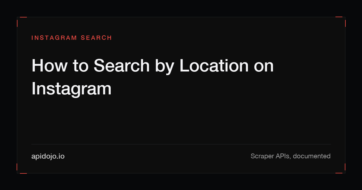 Cover card reading 'How to Search by Location on Instagram'