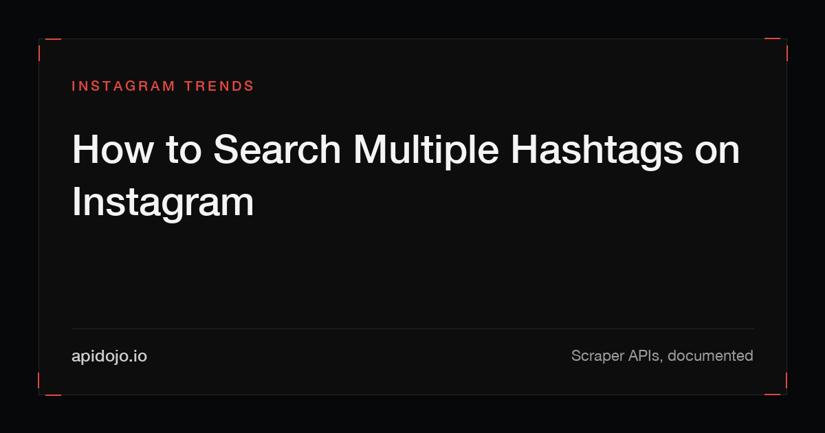 Cover card reading 'How to Search Multiple Hashtags on Instagram'