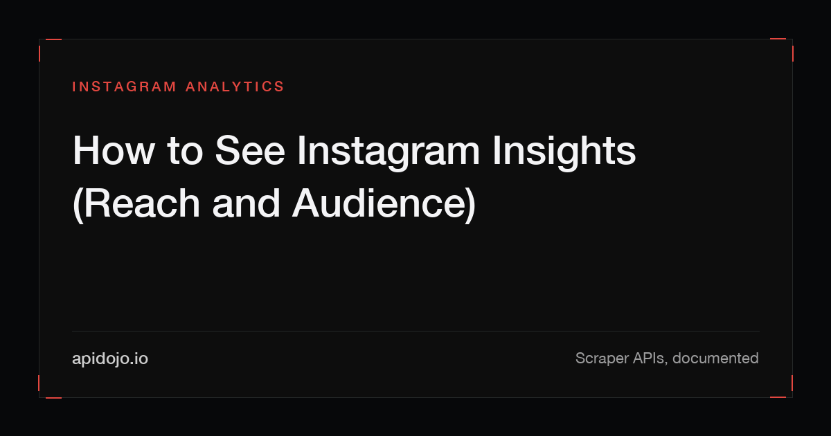 Cover card reading 'How to See Instagram Insights (Reach and Audience)'