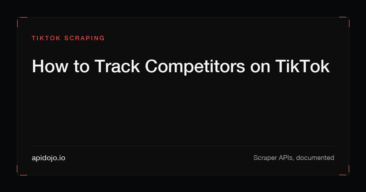 Cover card reading 'How to Track Competitors on TikTok'