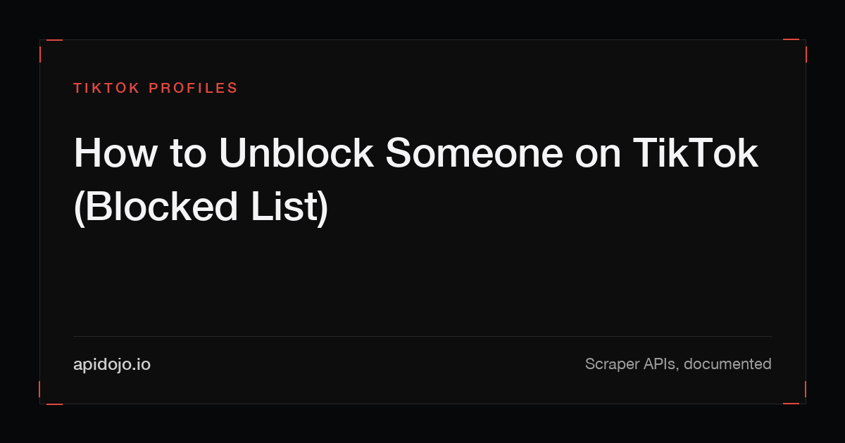 Cover card reading 'How to Unblock Someone on TikTok (Blocked List)'