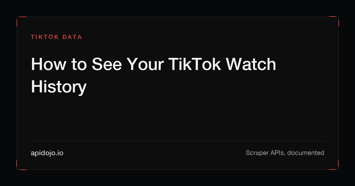Cover card reading 'How to See Your TikTok Watch History'