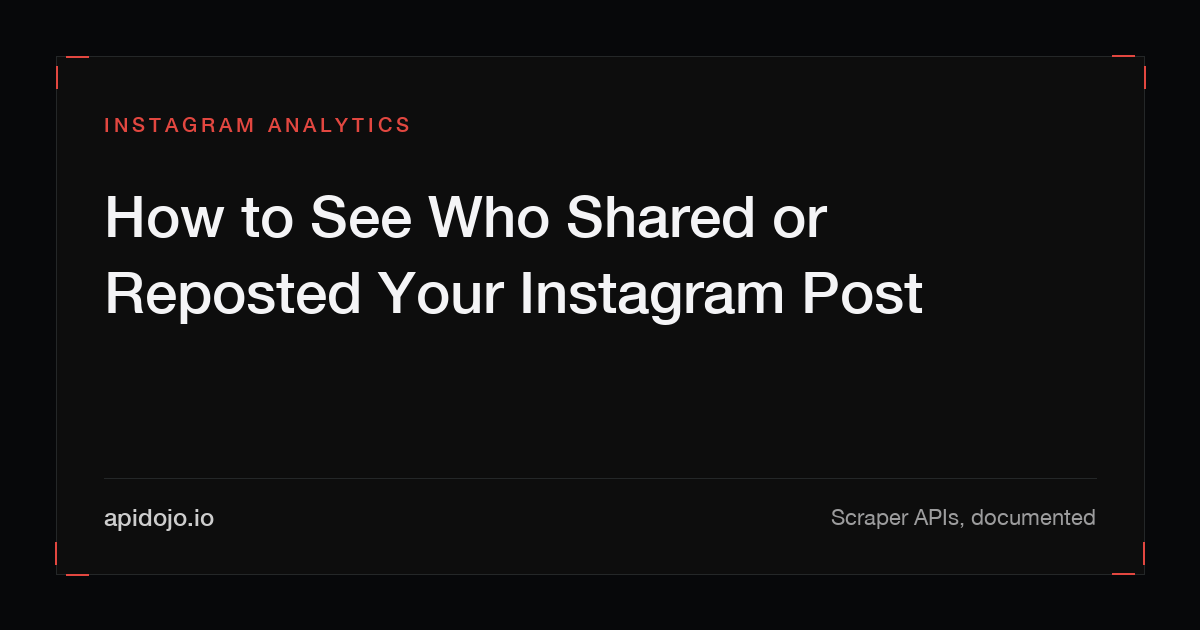 Cover card reading 'How to See Who Shared or Reposted Your Instagram Post'